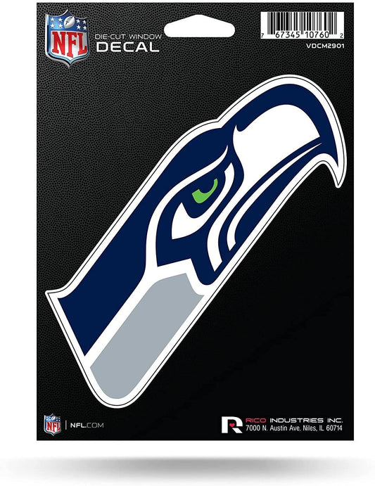 Seattle Seahawks 5 Inch Die Cut Flat Vinyl Decal Sticker Adhesive Backing