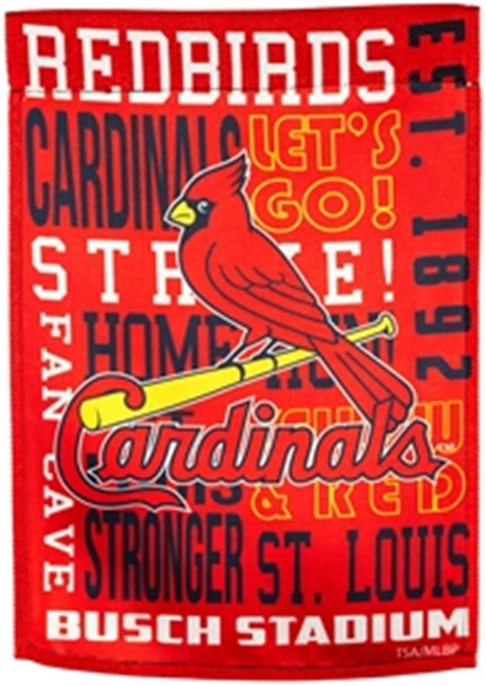 St Louis Cardinals Premium Double Sided Banner House Flag, Fan Rules Design, 28x44 Inch