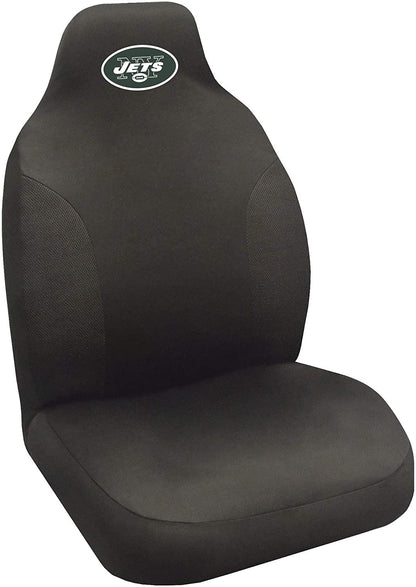 NFL New York Jets Embroidered Seat Cover, Black, 20"x48"
