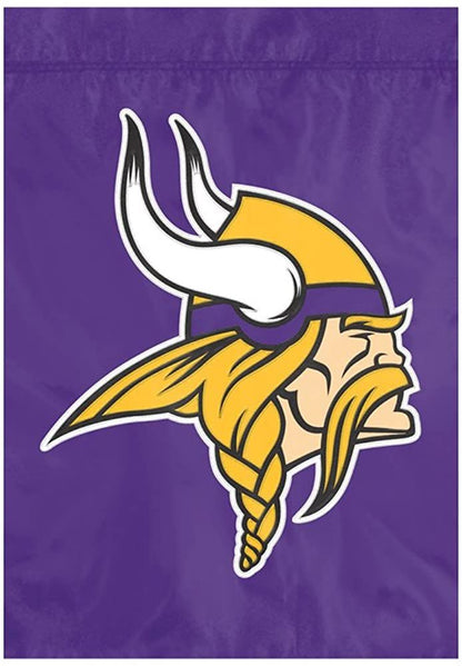 Minnesota Vikings Premium Garden Flag Banner Applique Embroidered 12.5 x 18 Inches
