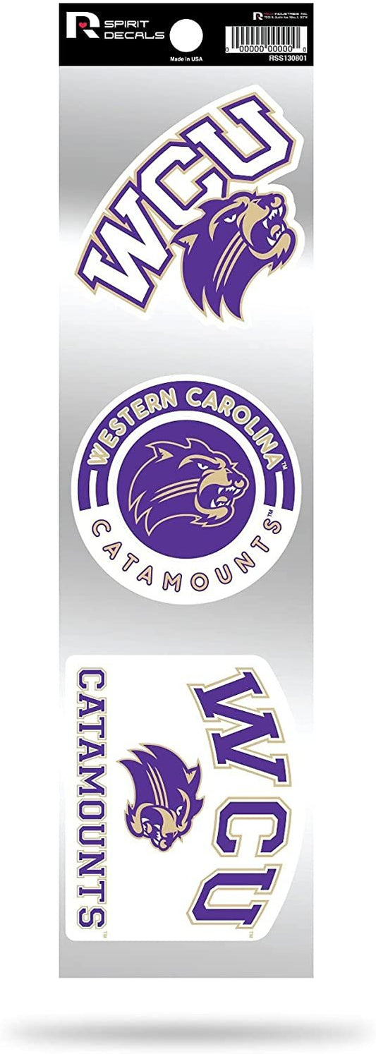 Rico Industries NCAA Western Carolina Catamounts 3-Piece Retro Spirit Decals
