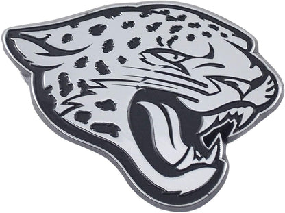 Jacksonville Jaguars Solid Metal Raised Auto Emblem Decal Adhesive Backing