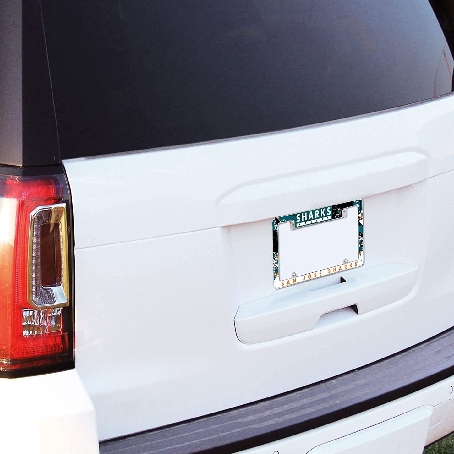 Jacksonville Jaguars Metal License Plate Frame Chrome Tag Cover Carbon Fiber Design 6x12 Inch