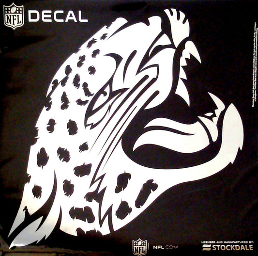 Jacksonville Jaguars 6 Inch Decal Sticker, Metallic Chrome Shimmer Design