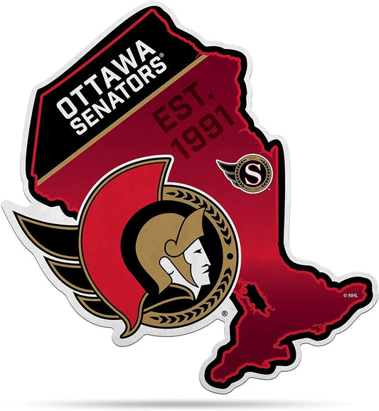 Rico Industries NHL Ottawa Senators 18" Felt State Shape Pennant - Home/Bedroom/Man Cave Décor