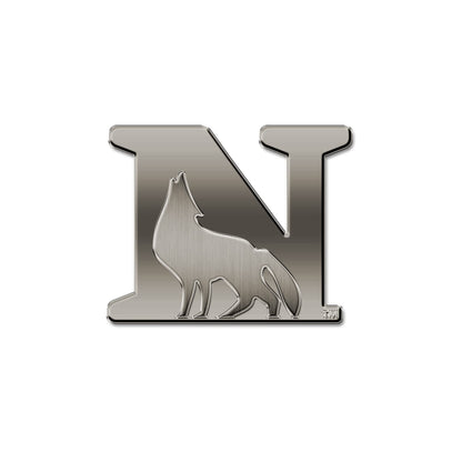 Rico Industries NCAA Newberry Wolves Antique Auto Emblem Antique Nickel Auto Emblem for Car/Truck/SUV