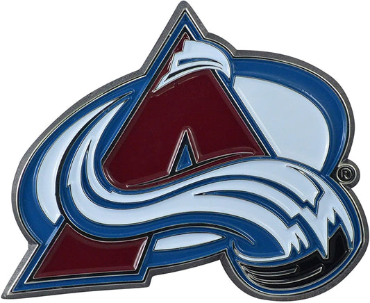 Colorado Avalanche Premium Solid Metal Color Chrome Auto Emblem Decal