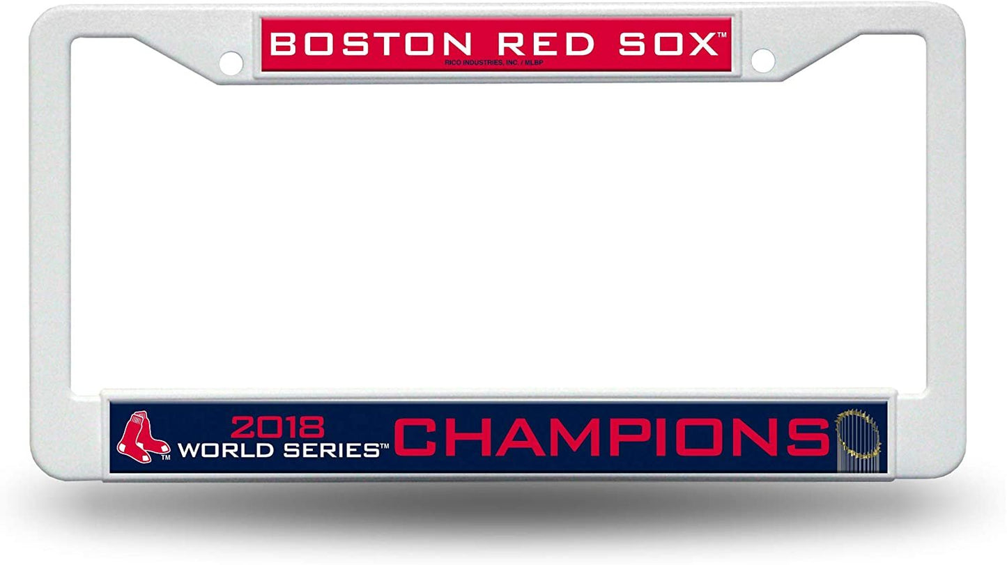 Boston Red Sox World Series Champs 2018 Plastic License Plate Frame