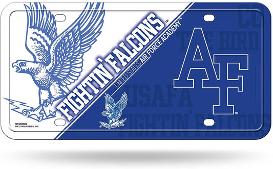 Air Force Academy Falcons Metal Auto Tag License Plate, Split Design, 6x12 Inch