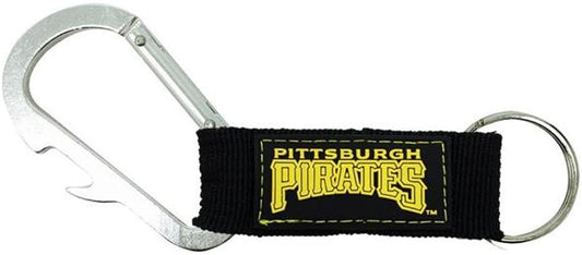 Pittsburgh Pirates Premium Carabiner Clip Keychain Bottle Opener Combo
