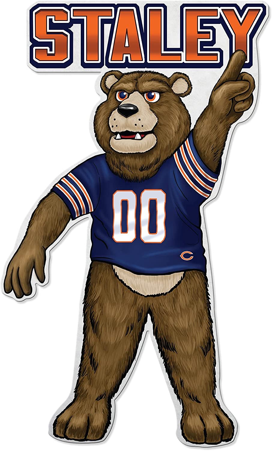 Chicago Bears Pennant Mascot Logo 18 Inch Soft Felt