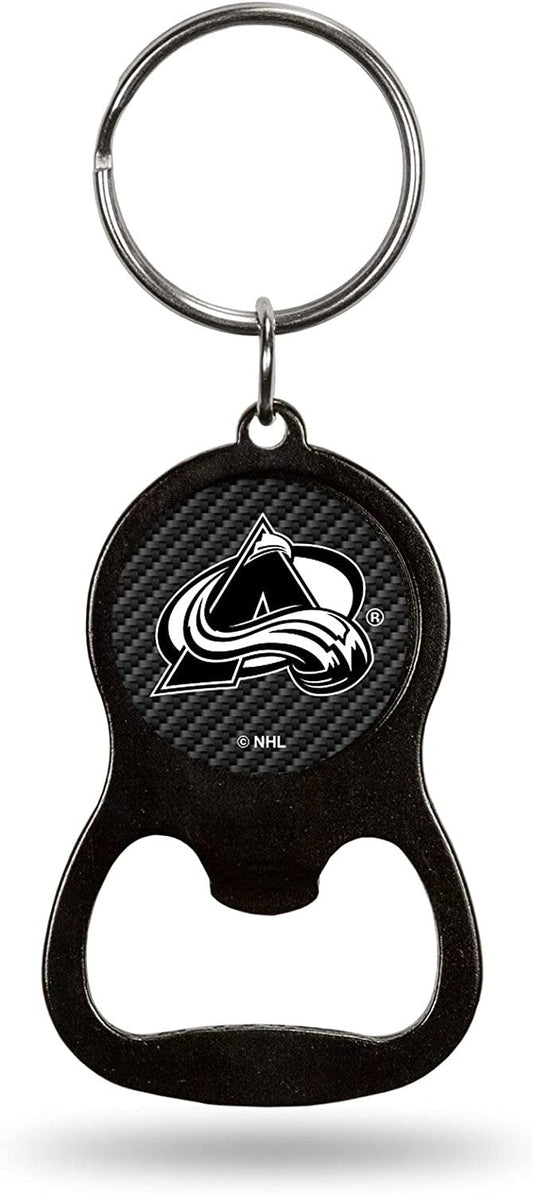 Colorado Avalanche Bottle Opener Keychain Carbon Fiber Design Metal Hockey