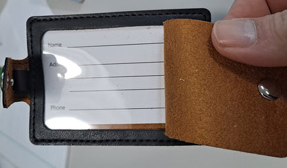 Miami Dolphins Luggage Bag Tag Laser Engraved Ultra Suede Includes ID Card