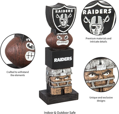 Las Vegas Raiders 16 Inch Tiki Totem Garden Statue Resin Outdoor Decoration