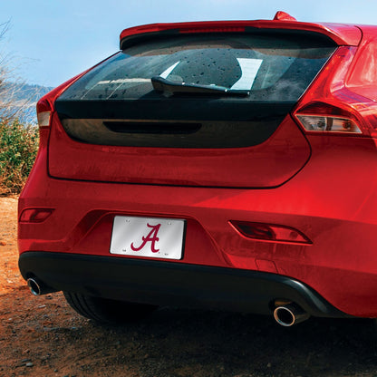 University of Alabama Crimson Tide Premium Laser Cut Tag License Plate, Mirrored Acrylic Inlaid, 12x6 Inch