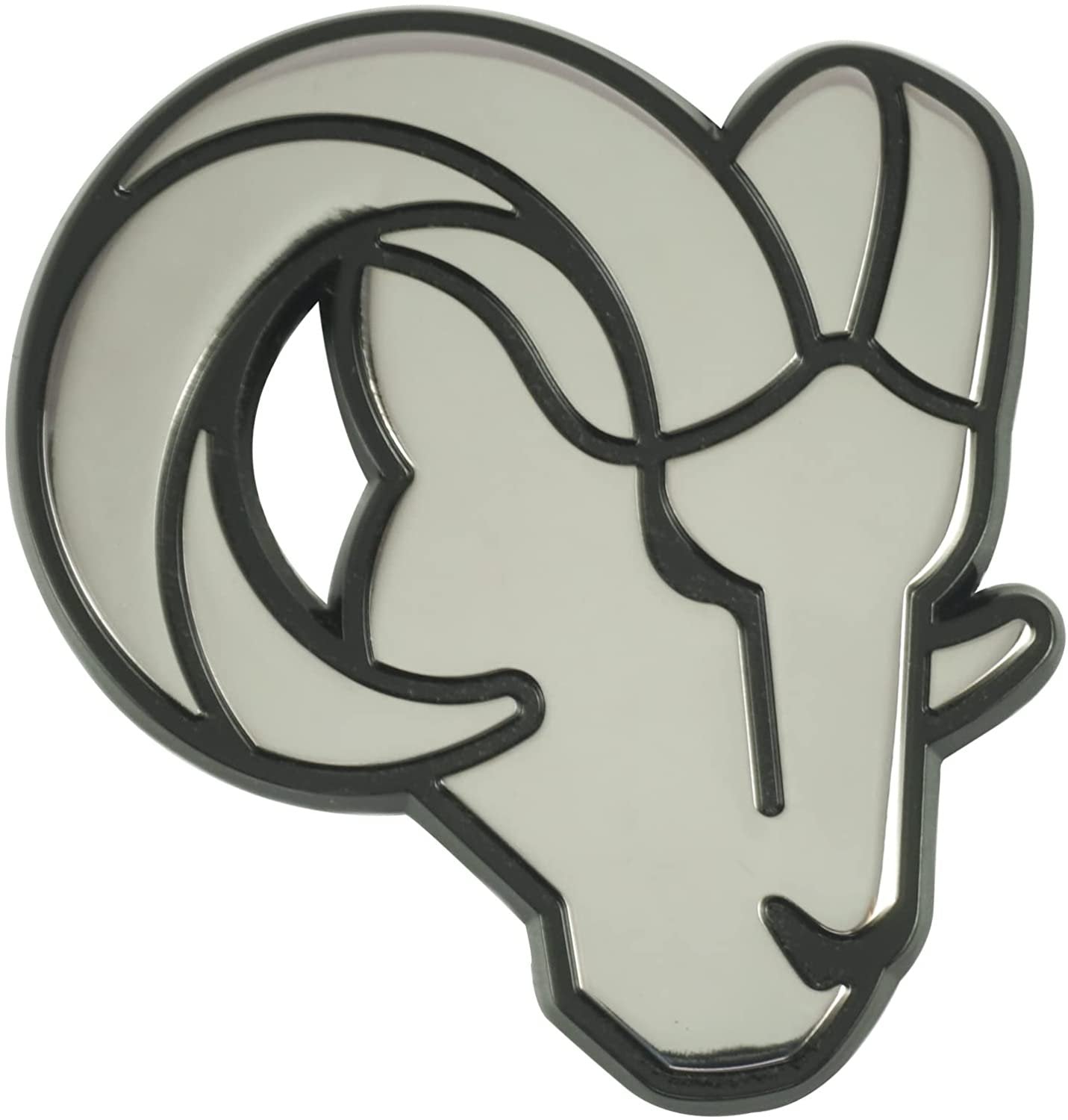 Los Angeles Rams Solid Metal Raised Auto Emblem Decal Adhesive Backing