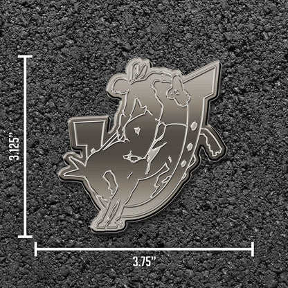 Rico Industries NCAA Southern Arkansas Muleriders Antique Auto Emblem Antique Nickel Auto Emblem for Car/Truck/SUV