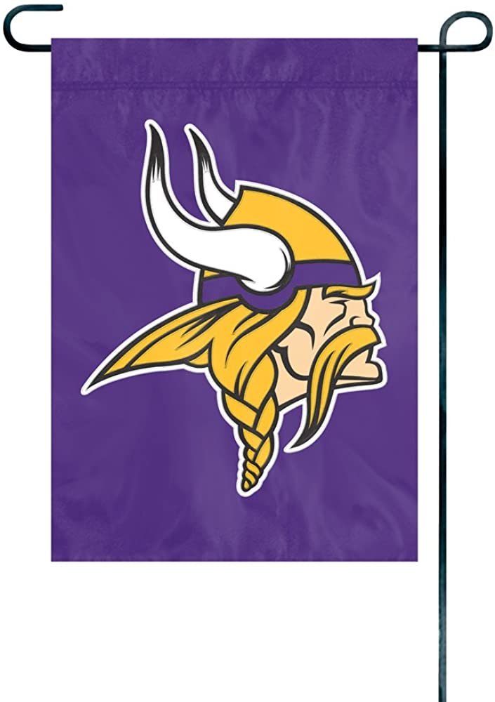 Minnesota Vikings Premium Garden Flag Banner Applique Embroidered 12.5 x 18 Inches