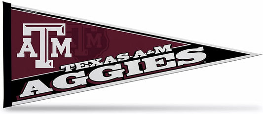 Texas A&M University Aggies Soft Felt Pennant, Primary Design, 12x30 Inch, Easy To Hang