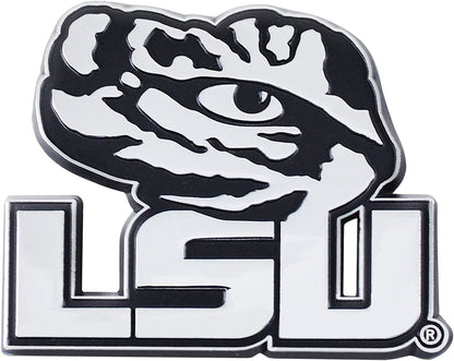 Louisiana State University Tigers LSU Auto Emblem Solid Metal Chrome