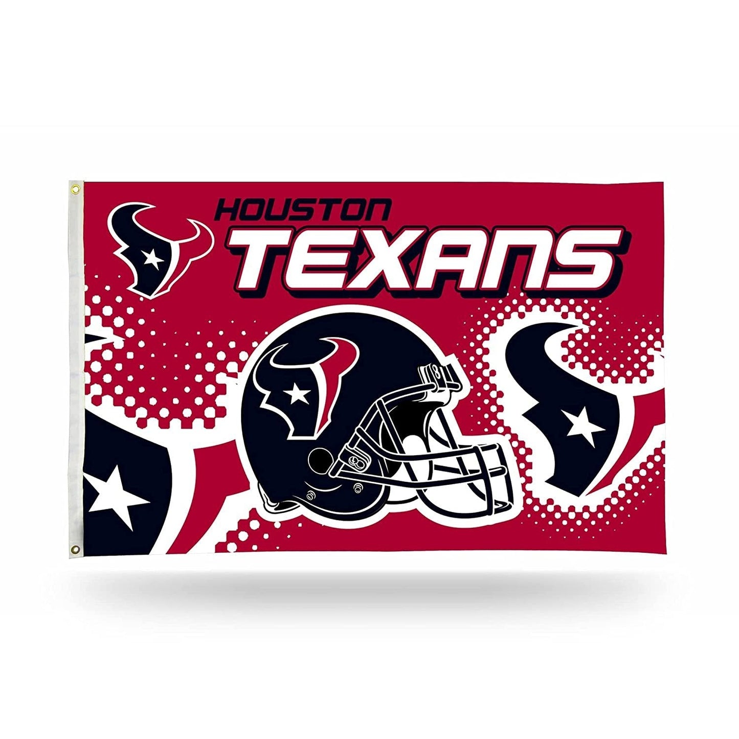 Houston Texans Premium 3x5 Feet Flag Banner, Helmet Design, Metal Grommets, Outdoor Use, Single Sided