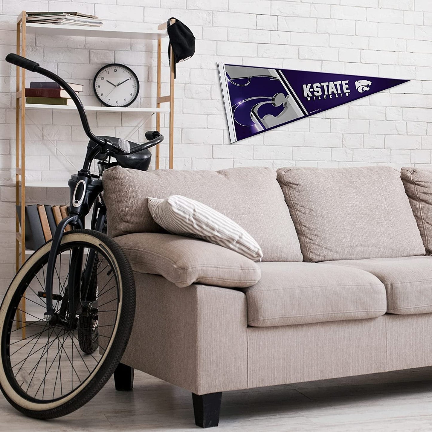 Kansas State University Wildcats Soft Felt Pennant, 12x30 Inch, Easy To Hang