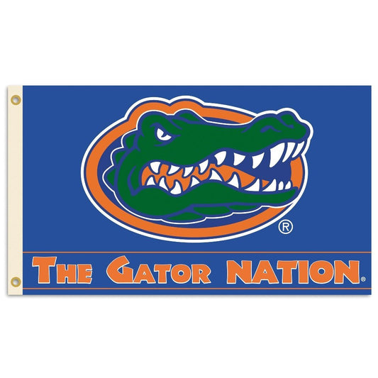 NCAA Florida Gators Flag with Grommets, Multicolor, 3' x 5', Model: 35309