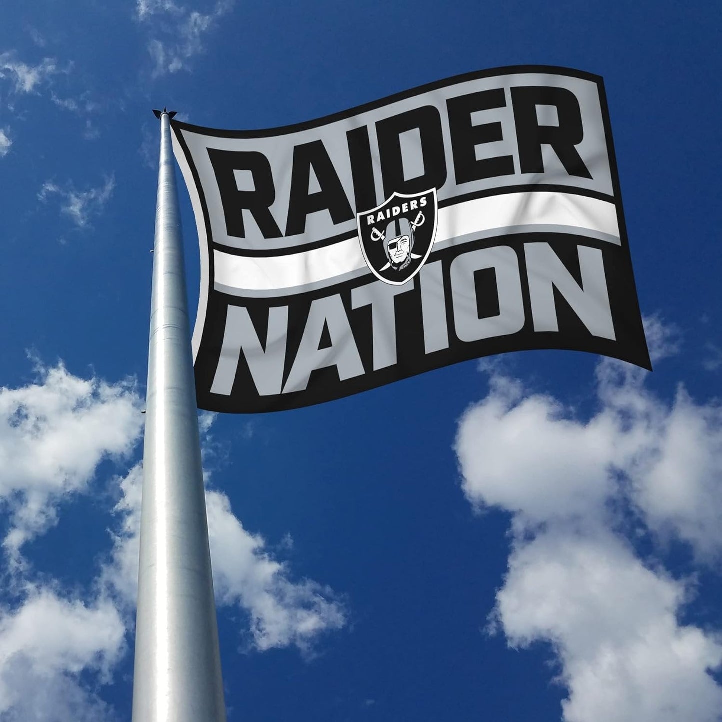 Las Vegas Raiders Premium 3x5 Foot Flag Banner, Bold Design, Metal Grommets, Outdoor Indoor Use, Single Sided