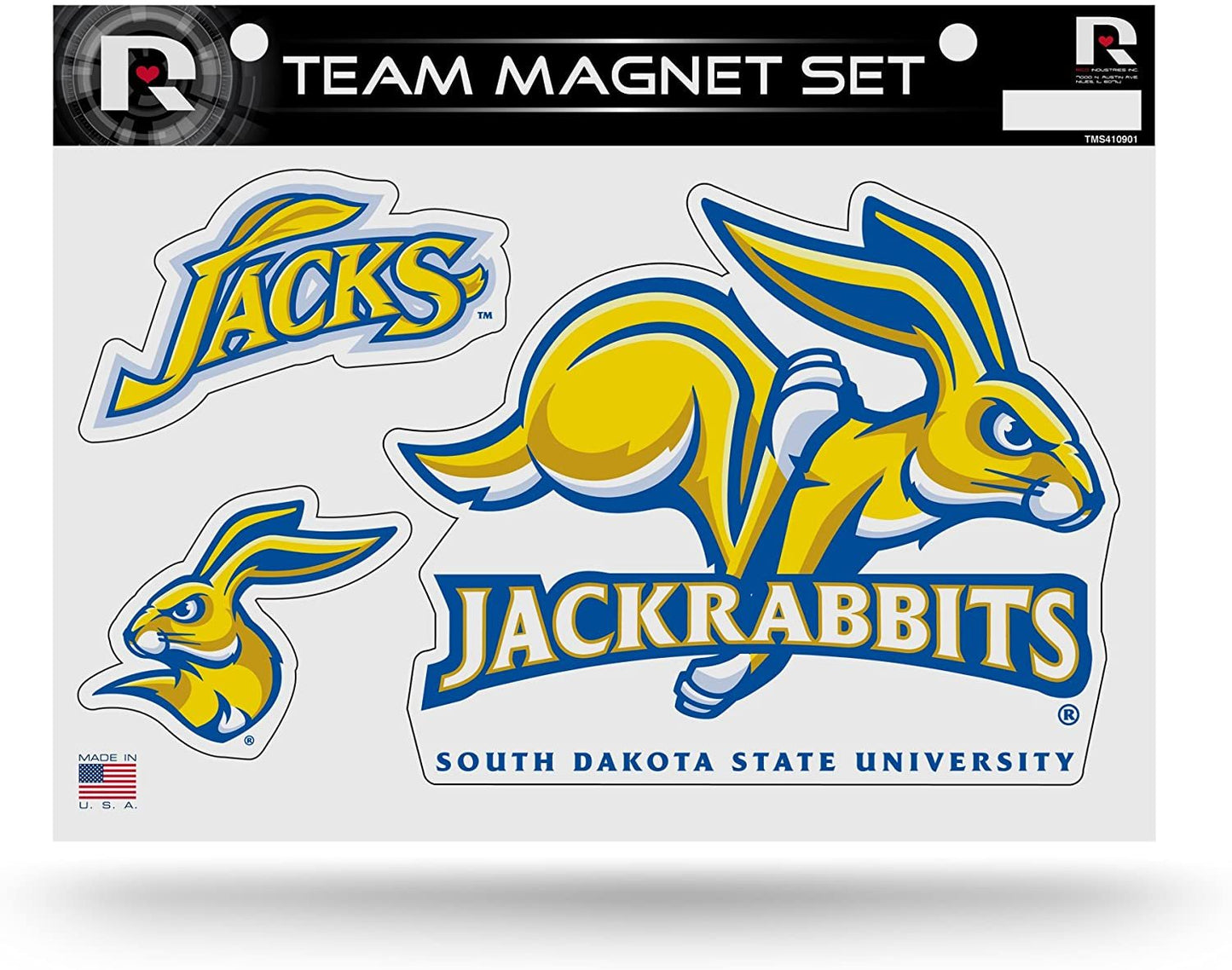 South Dakota State University Jack Rabbits Multi Magnet Sheet Shape Cut 8x11 Inch