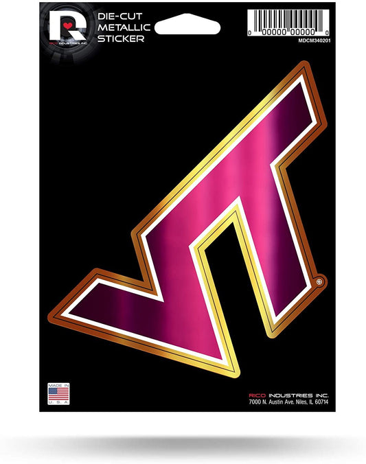 Virginia Tech Hokies 5 Inch Die Cut Shimmer Metallic Decal Sticker Flat Vinyl