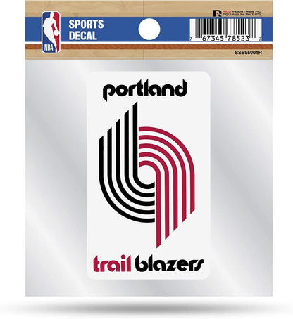 Portland Trail Blazers 4x4 Decal Sticker Retro Logo Clear Backing
