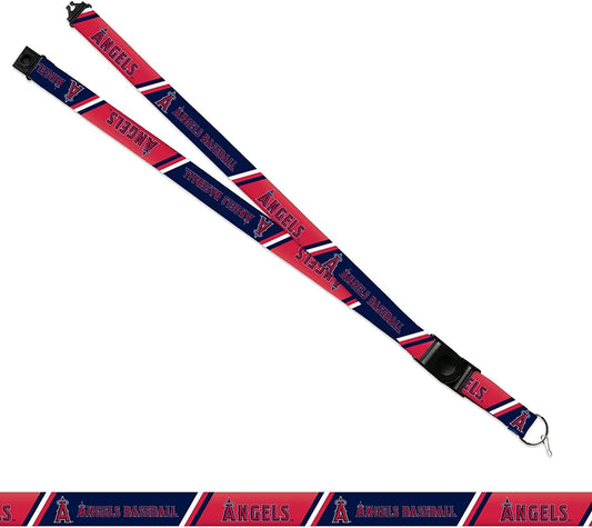 Los Angeles Angels Lanyard Keychain Double Sided Breakaway Safety Design Adult 18 Inch