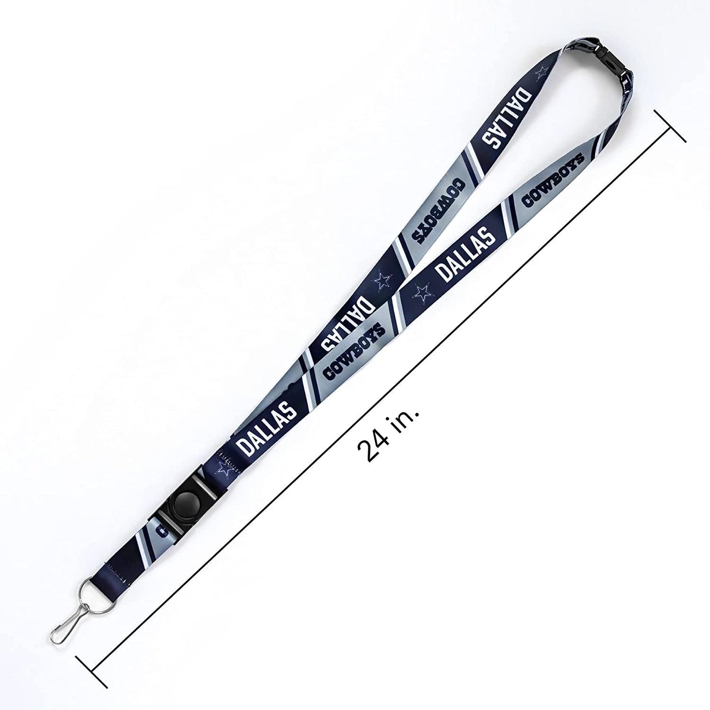 New England Patriots Lanyard Keychain Double Sided Breakaway Safety Design Adult 18 Inch