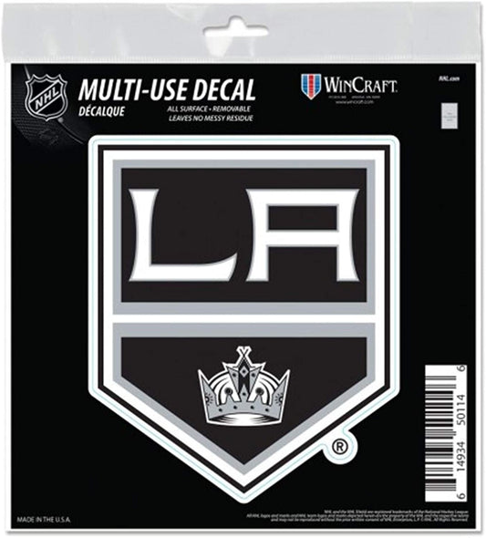 Los Angeles Kings 6 Inch Decal Sticker, Flat Vinyl, Die Cut, Primary Design, Full Adhesive Backing