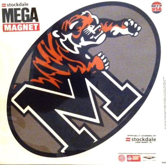 Memphis Tigers 12 Inch Magnet Heavy Duty Mega Logo Design University of