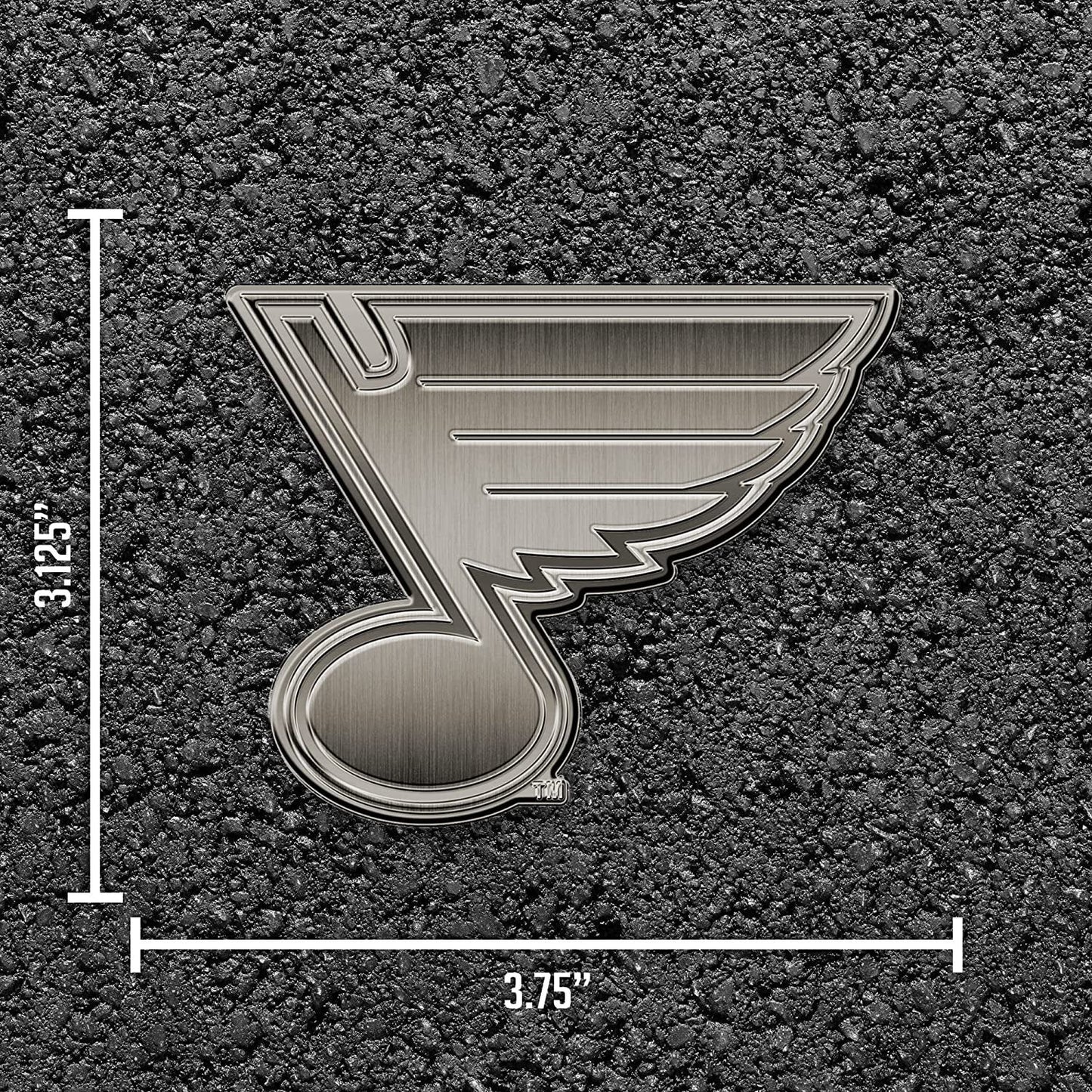 St Louis Blues Auto Emblem Solid Metal Antique Style
