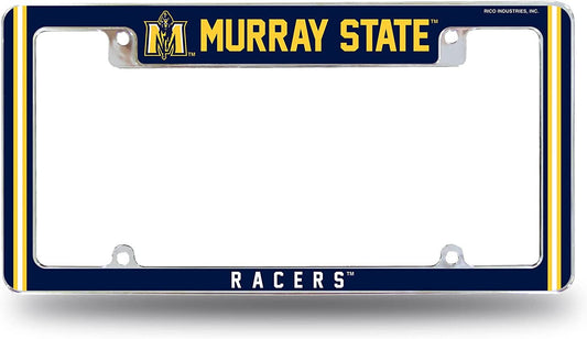 Murray State University Racers Metal License Plate Frame Chrome Tag Cover Alternate Design 6x12 Inch