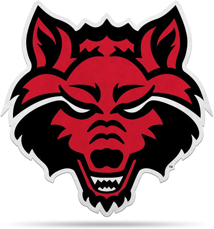 Arkansas State University Red Wolves Soft Felt Pennant, Mascot Design, Shape Cut, 18 Inch, Easy To Hang