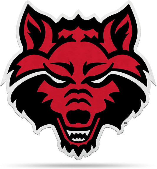 Arkansas State University Red Wolves Soft Felt Pennant, Mascot Design, Shape Cut, 18 Inch, Easy To Hang