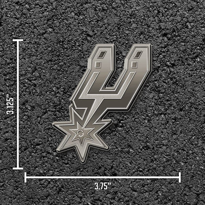 San Antonio Spurs Solid Metal Auto Emblem Antique Nickel for Car/Truck/SUV