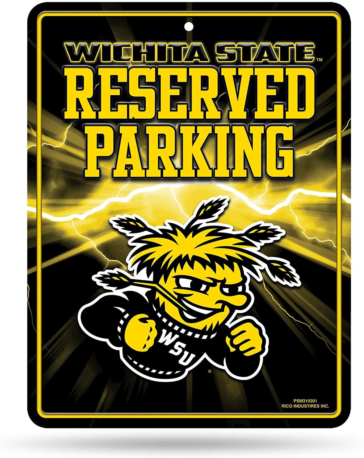 Wichita State University Shockers Metal Parking Sign