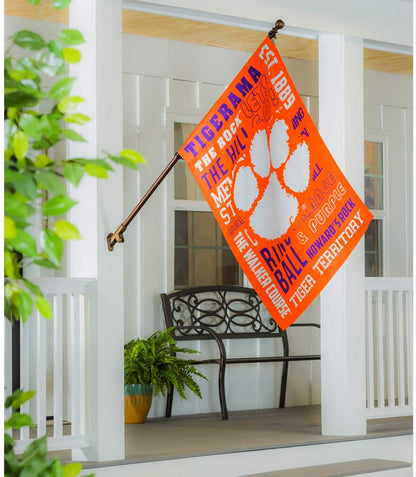 Clemson Tigers Fan Rules Banner Flag 28x44 Inch Double Sided University