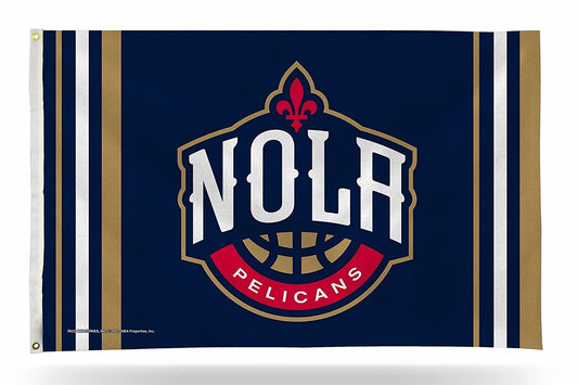 New Orleans Pelicans Premium 3x5 Feet Flag Banner, Retro Logo, Metal Grommets, Outdoor Indoor, Single Sided