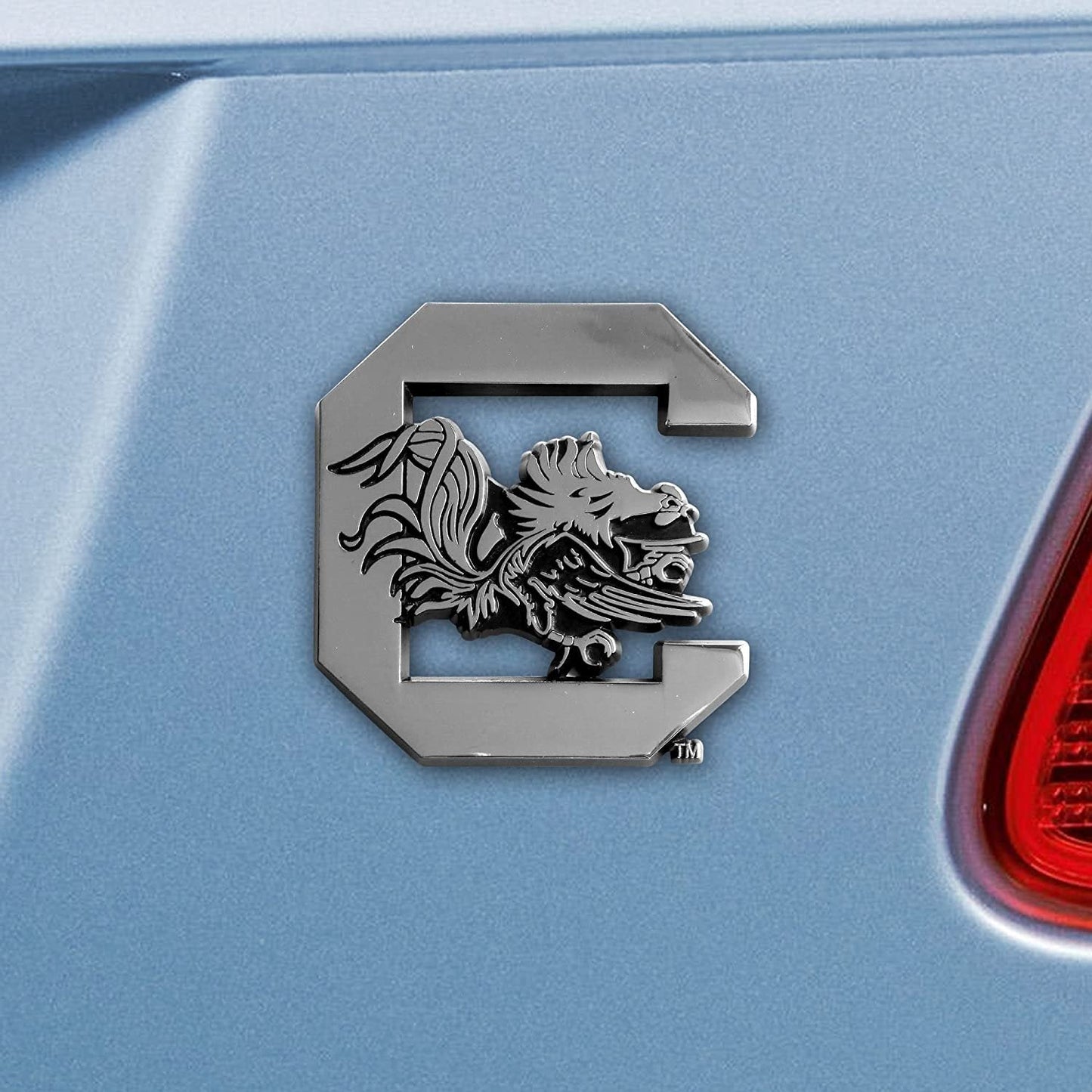 University of South Carolina Gamecocks Solid Metal Raised Auto Emblem Decal Adhesive Backing
