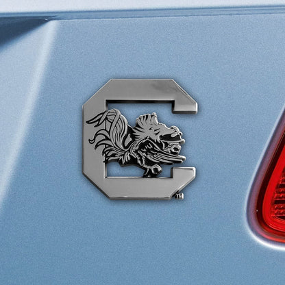 University of South Carolina Gamecocks Solid Metal Raised Auto Emblem Decal Adhesive Backing