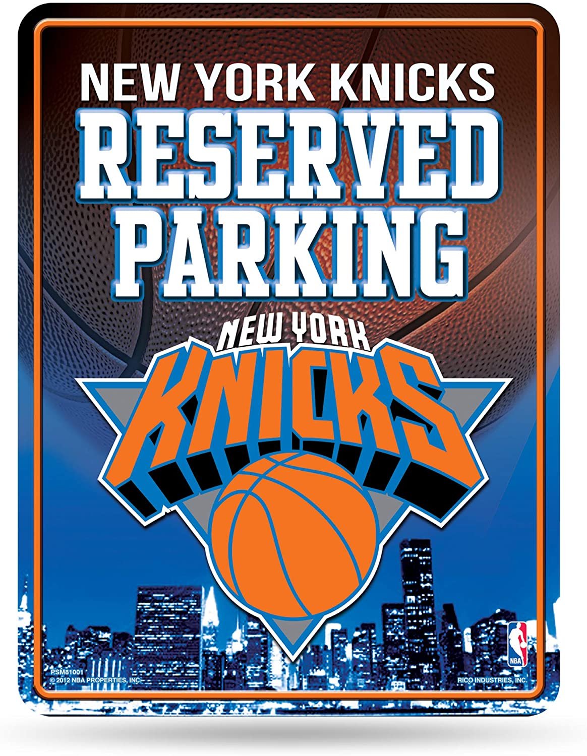 New York Knicks Metal Parking Sign