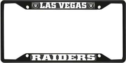 FANMATS 31361 Las Vegas Raiders Metal License Plate Frame Black Finish