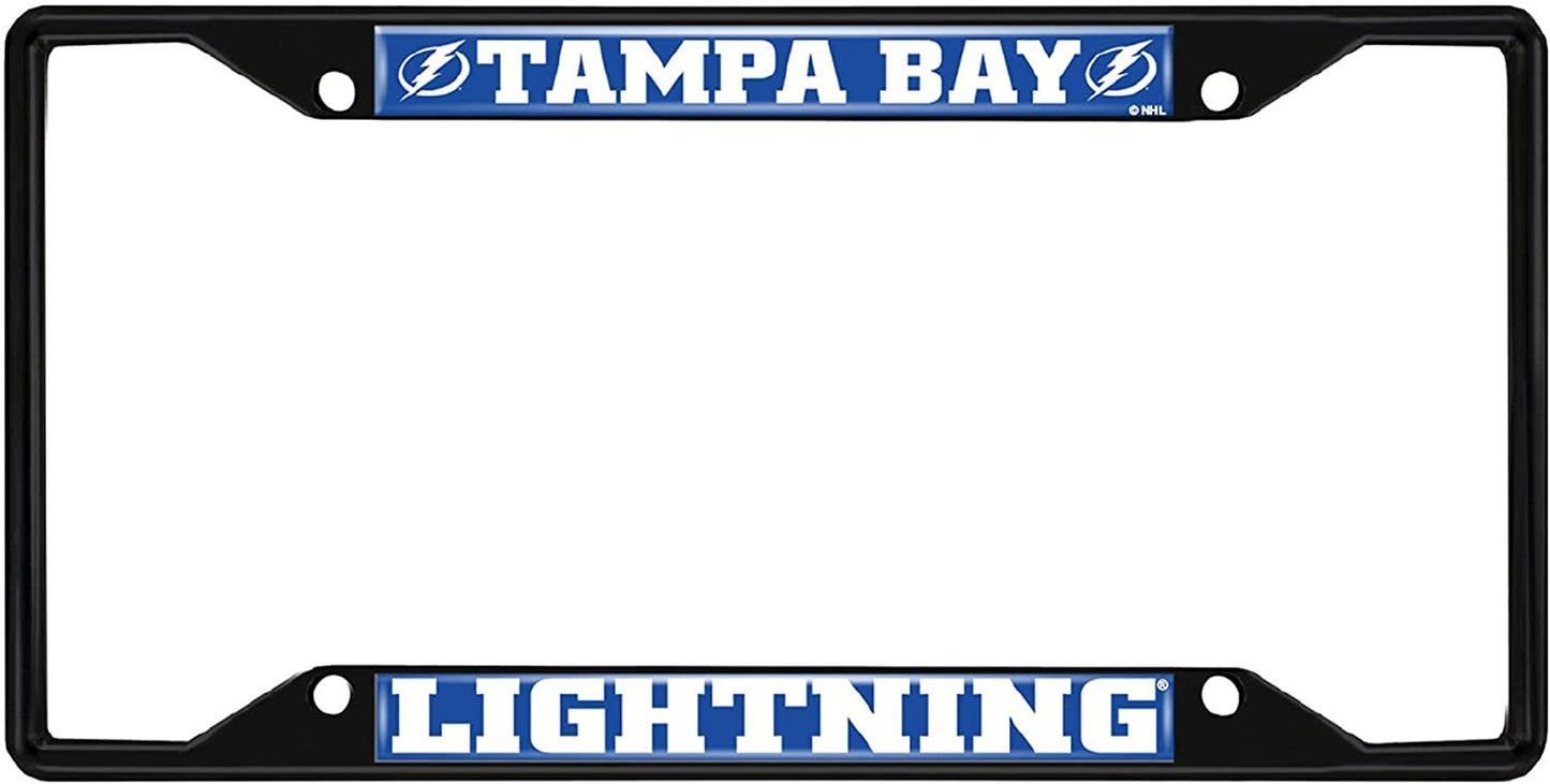 FANMATS 31392 Tampa Bay Lightning Metal License Plate Frame Black Finish