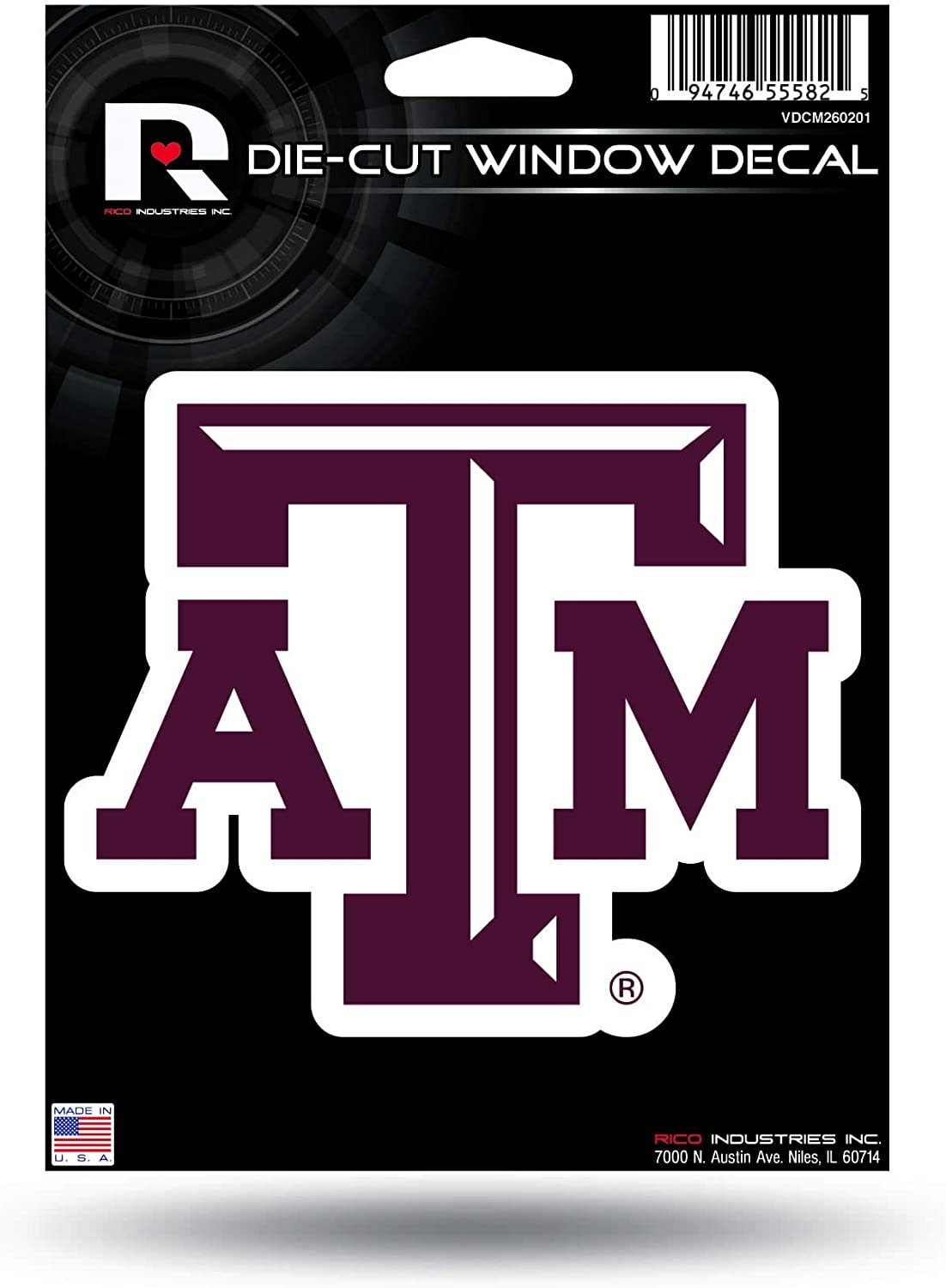 Texas A&M University Aggies 5 Inch Die Cut Flat Vinyl Decal Sticker Adhesive Backing