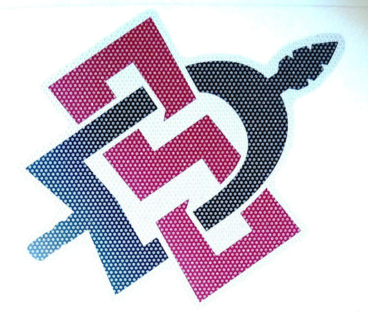 San Diego State University Aztecs 8 Inch Preforated Window Film Decal Sticker, One-Way Vision, Adhesive Backing